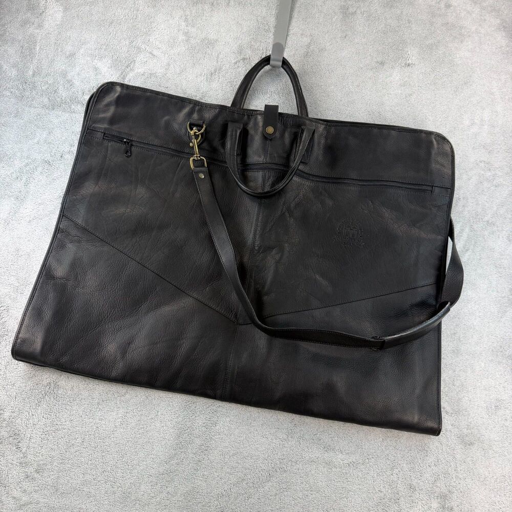 Vintage 2003 US Open Olympia Fields Leather Folding Garment Bag Golf Luggage
